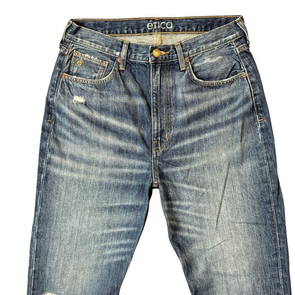 Etica Marcella High Rise Slim Leg Jean Organic Cotton Womens 29 Dark Wash Denim - Picture 3 of 10